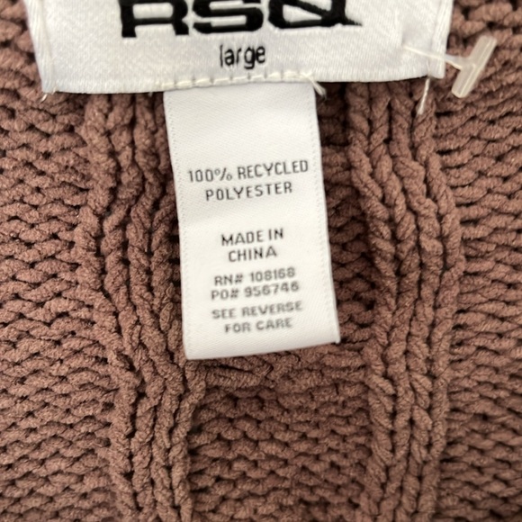 🤎🦃RSQ FADED BROWN KNITT SWEATER NWOT SZ L (48Wx19L) EXCELLENT COND. - Picture 4 of 5